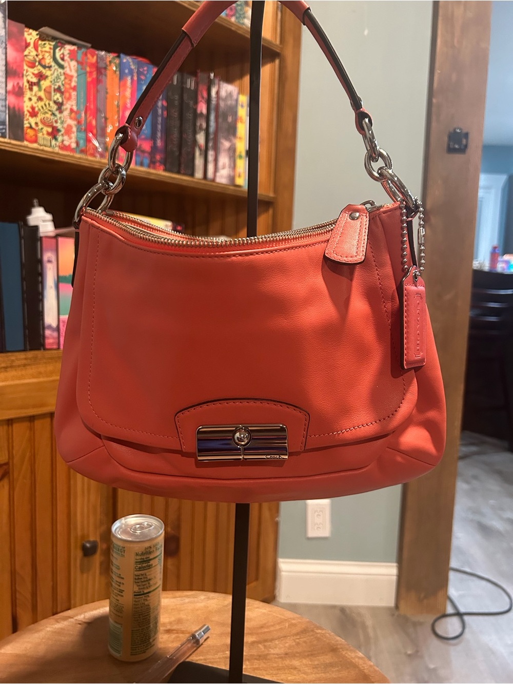 Coach Coral Shoulder Bag with Silver-Tone Hardware